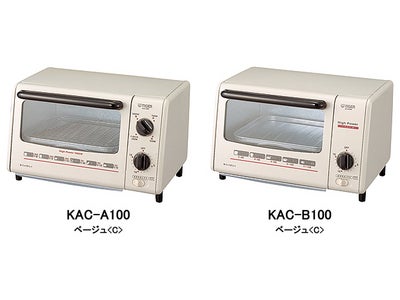 新発売　オーブントースター〈やきたて〉KAC-A100、KAC-B100　トーストからグラタンまで　フライ料理もカラッとあたたまる