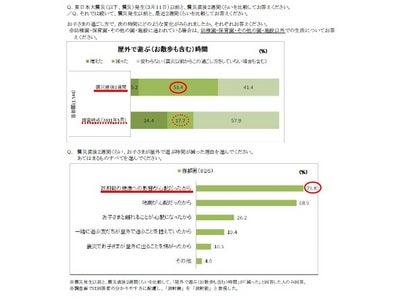 3.11東日本大震災の影響 子育て調査　  子どもを守るため自己判断しなくてはならず悩んでいる母親　子育て時のいらいら・不安が増し、子どもからもストレスサイン