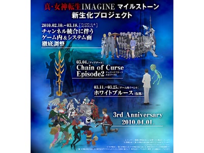 ケイブ、『真・女神転生IMAGINE』3周年まで全力疾走！2月19日(金)4月までのゲーム内ロードマップを公開