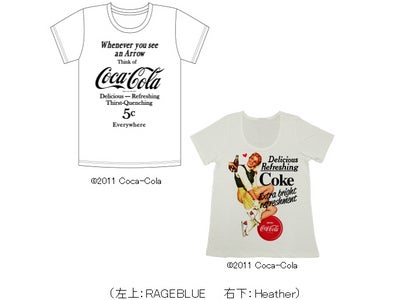 ポイントの人気ブランド“RAGEBLUE（レイジブルー）”、“Heather（ヘザー）”　コカ・コーラとのデザインコラボTシャツを販売します ～Tシャツを通じて楽しみながらリサイクル活動！～