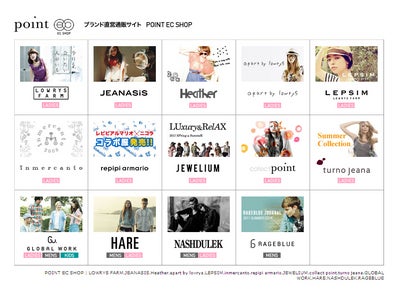 ポイントの人気ブランド、EC SHOPでサマーセール開催！～6月21日（火）から順次スタート～