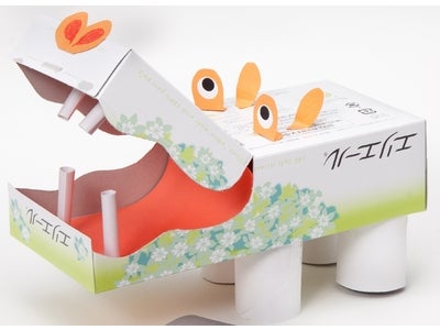 ティシューの空き箱とトイレットの芯を再利用！！