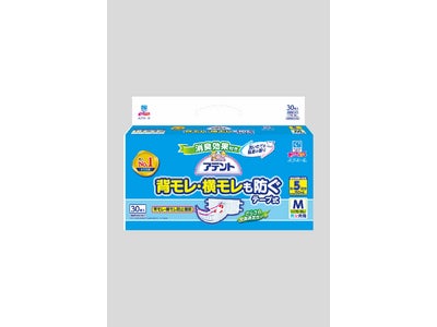 テープ式No.1のアテントから品質を向上してリニューアル！アテント消臭効果付きテープ式背モレ･横モレも防ぐ