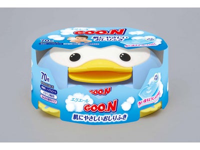 ～さらに水分たっぷり！洗い流すようにやさしく拭ける。～「グーン肌にやさしいおしりふき」　2011年10月21日（金）より全国で発売開始