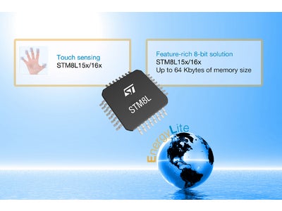 超低消費電力のEnergyLite(TM)技術を採用したSTM8Lマイコン・ファミリの拡充を発表