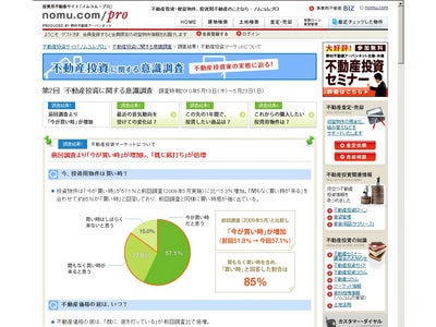 投資用不動産サイト「ノムコム・プロ」不動産投資に関する意識調査（第2回）を実施