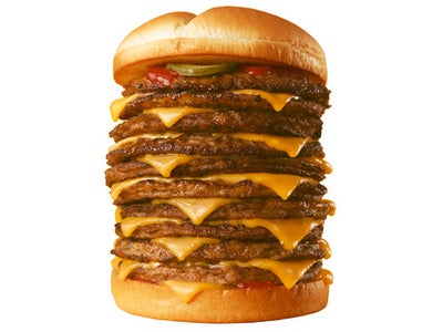 ダイエット中にとても気になる10段チーズバーガー