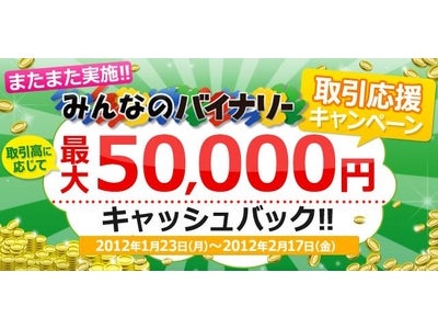 トレイダーズ証券「みんなのバイナリー」（店頭デリバティブ取引）キャッシュバック＆書籍プレゼントのWキャンペーン実施！！