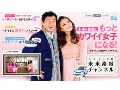 YouTube特設「未来素敵チャンネル」にて新企画がスタート！ 石田純一さんが“車デートでモテる女子の掟”を伝授！？
