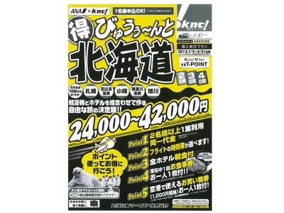 ＡＮＡ・ＡＤＯで行く メイト 『マル得びゅうう～んと北海道』『緊急企画!! ポッキリ函館』 『緊急企画!! ポッキリ札幌』 3商品　12月22日（木）販売開始！