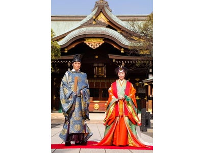 【川崎日航ホテル】地域初！平安装束「婚礼・十二単衣裳プラン」 を販売。優美で華やかな「源氏物語」の世界を再現。11/20（日）ウェディングフェアで発表。