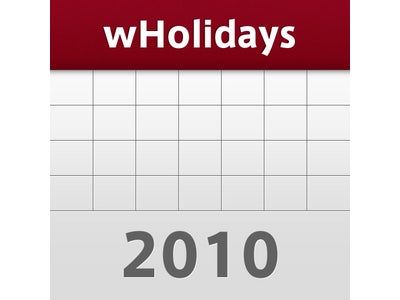iPhoneアプリ『世界の休日カレンダー2010』App Storeで販売開始