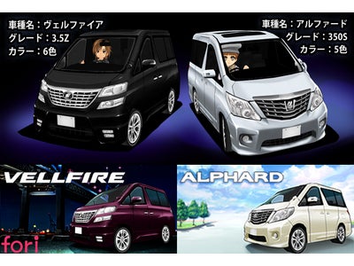 トヨタの人気車種が3Dアバターで登場！ 「アルファード」「ヴェルファイア」の2車種、11月11日よりリリース