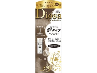 「Diosa（ディオーサ） 1 かなり明るいライトブラウン」新発売　春らしいフレッシュで若々しい明るめカラーが新登場！明るい色なのに白髪もしっかり染まる。