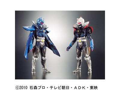 新規造形・重塗装版！仮面ライダーオーズの恐竜グリード＆映司グリード・ソフビ人形の予約開始！