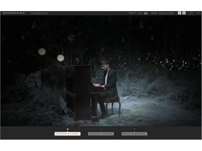 バーバリーのデジタル・ミュージッククリスマスカード