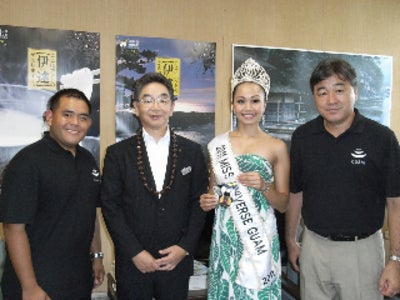 ミス･ユニバース･グアム来日　宮城県庁、旅行代理店を表敬訪問