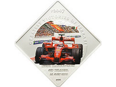 パラオ発行　2010～2011年　フェラーリの偉業　歴代F1マシーン10種コレクション　1ドルカラー銀メッキ銅貨10種セット　2月24日（金）より国内予約販売開始