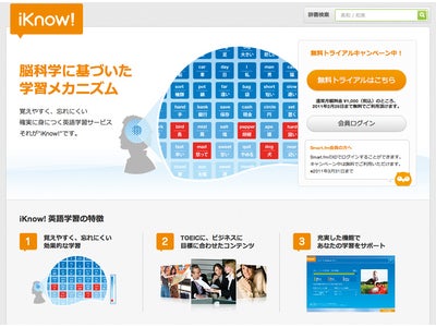 有料英語学習サービス「iKnow!(アイノウ)」を本日から公開！　１ヶ月間無料で利用できるトライアルキャンペーンも同時スタート！