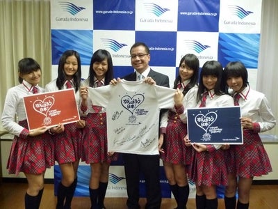 ガルーダ・インドネシア航空 海外初のAKB48姉妹グループJKT48　日本支社を訪問