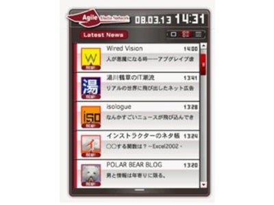 有名ブロガーの更新情報を、デスクトップでリアルタイム確認できる“FLO:Q”×アジャイルメディア・ネットワーク によるデスクトップウィジェット 「AMNニュースリーダー」の提供を開始