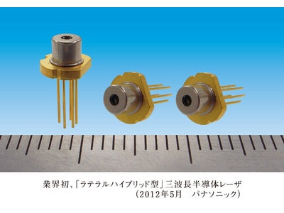 業界初 「ラテラルハイブリッド型」三波長半導体レーザを開発