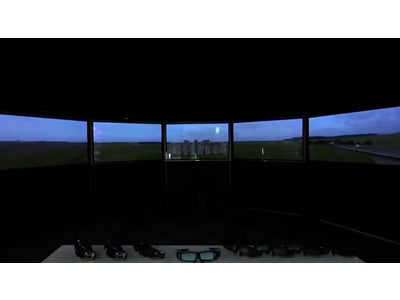 パナソニックの5面のプラズマディスプレイが創り出すパノラマ3D映像空間「DIVE into World Heritage 3D」