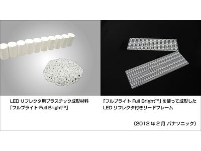 パナソニック、LEDリフレクタ用 熱硬化性プラスチック成形材料「フルブライト　Full Bright(TM)※1」を開発