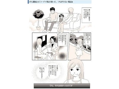がん患者と家族900人の「闘病の悩みと解決法」を、胃がんなど9部位別に一覧掲載。「生の声」表示し、性・年代・治療法別でも確認可能、一部はマンガも。