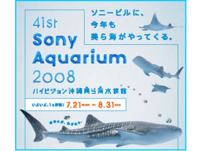 『41st Sony Aquarium 2008　- ハイビジョン沖縄美ら海水族館 –』　銀座　ソニービルで沖縄の「美ら海」を探検しよう！