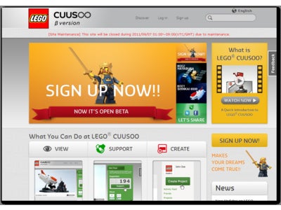 LEGO® CUUSOO　2011年10月3日よりオープンβ版の運用を開始。