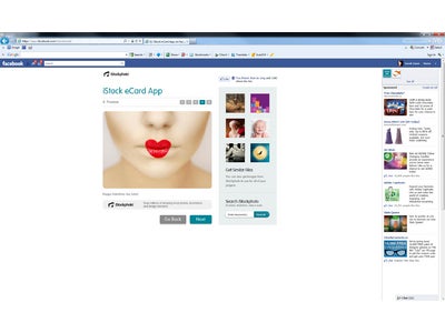 iStockphoto、メッセージカード作成アプリ「iStock eCard app」を発表 ～バレンタインに向けて、Facebook上でオリジナルメッセージカードの作成が可能に～
