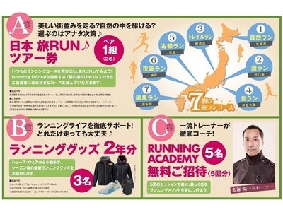 “Running United”にて7つの旅ランコースから選べる“日本国内　旅RUN♪　ツアー券”が抽選で当たる！「春の！ランニング大作戦♪」プレゼントキャンペーン実施