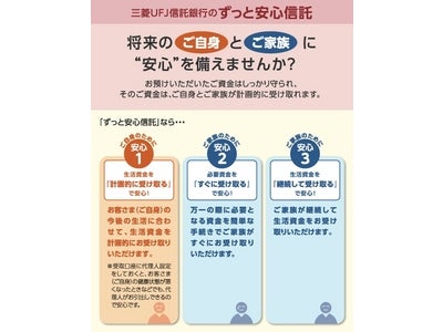 三菱UFJ信託銀行より“業界初の信託商品”登場　新商品『ずっと安心信託』　～生前から死亡後の資産管理を一気通貫でカバー～