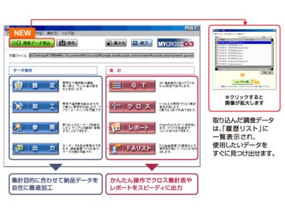 Yahoo!リサーチ、無料集計・レポート作成ソフト『MY CROSS G3』をバージョンアップ