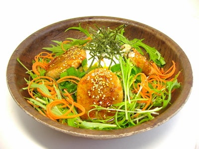 タヒチアンノニ カフェ　旬野菜を使った春夏の新メニュー「蓮根の和風つくねボウル」「アスパラとトマトのマイルドチキンカレー」「アボカドとトマトのミニサラダ」 2012年4月17日（火）より期間限定販売