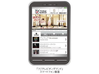 【フジテレビ】フジテレビの動画配信サービス「フジテレビオンデマンド」 スマートフォン対応開始