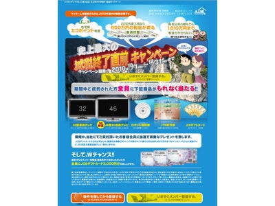 エイムハウス、旅行券20万円分や３Dテレビがもらえるキャンペーンを実施