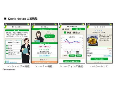 「Karada Manager」が3キャリアすべてに対応！新たにドコモ、ソフトバンクモバイルの公式サイトとしてサービス開始