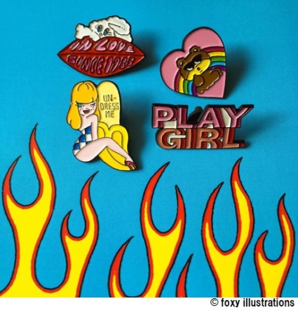 PLAY GIRL Pins