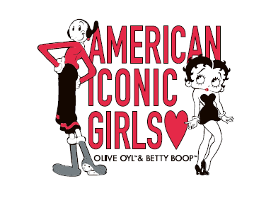 「AMERICAN ICONIC GIRLS」OLIVE　OYL™とBETTY　BOOP™がジーユーのＴシャツに登場！2019年５月１日（水・祝）、全国の店舗とオンラインストアで販売開始