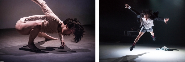 （左）奥野美和 ©bozzo （右）“Silences We Are Familiar With” by T.H.E Dance Company, originally commissioned for the Esplanade da;ns Festival 2012. ©Wu Yi-Chun