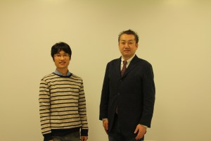 勝間さん（左）と八木教授（右）