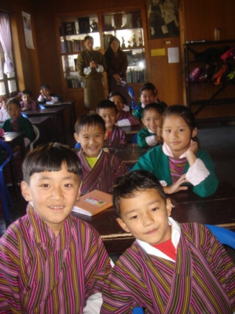 ブータンの小学生