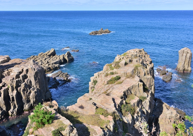 地質学的にも珍しい「輝石安山岩の柱状節理」という奇岩など、日本随一の奇勝として名高い東尋坊