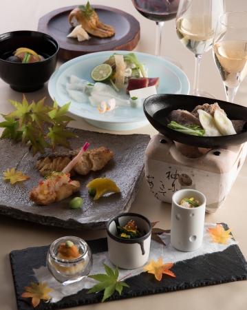 ふぐと合鴨を愉しむ懐石 ワインと日本料理のマリアージュ