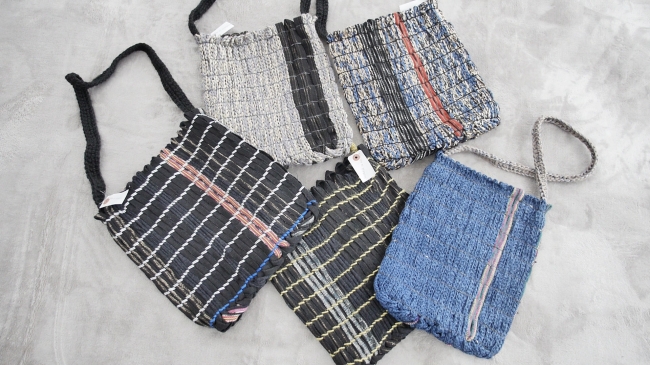 縄文編みで作ったオリジナルアイテム「テゴバッグ」