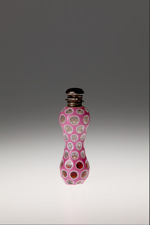 ≪被（き）せガラス水玉文香水瓶≫ 19世紀