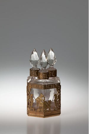 ≪装飾枠付三組香水瓶≫ 19世紀中頃