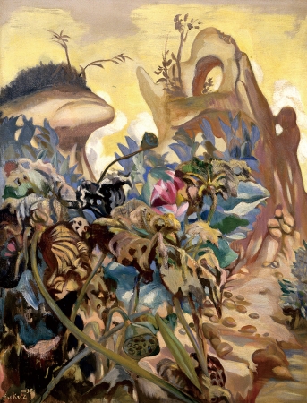 「花」　1938 年　油彩、キャンバス